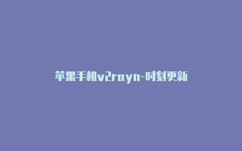 苹果手机v2rayn-时刻更新