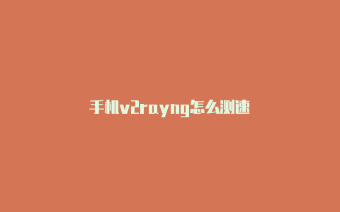 手机v2rayng怎么测速