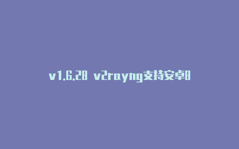 v1.6.28 v2rayng支持安卓8-每日更新-v2rayng