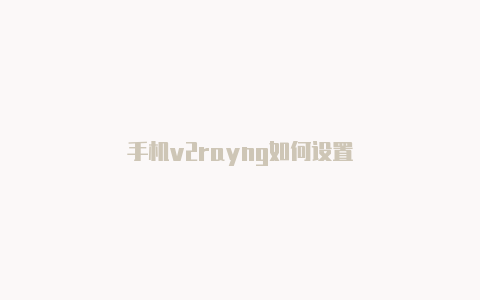 手机v2rayng如何设置-v2rayng