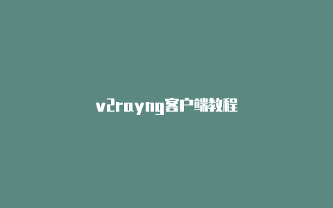 v2rayng客户端教程