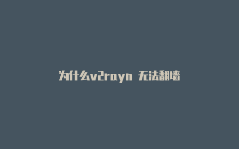 为什么v2rayn 无法代理加速