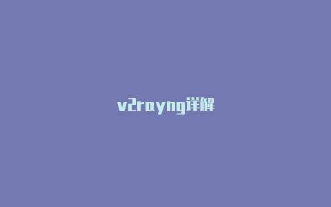 v2rayng详解-v2rayng