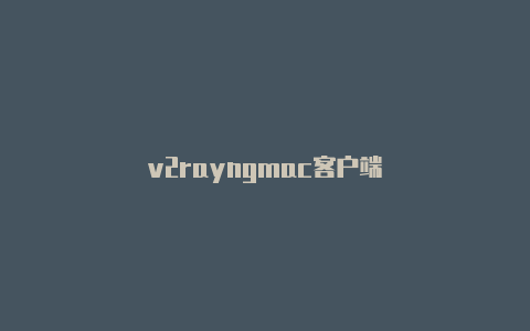 v2rayngmac客户端