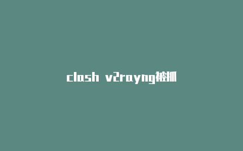 clash v2rayng被抓