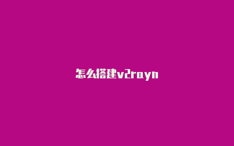 怎么搭建v2rayn