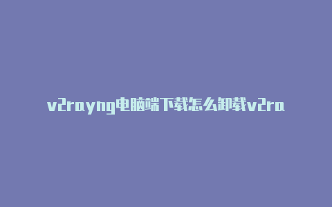 v2rayng电脑端下载怎么卸载v2rayn-v2rayng