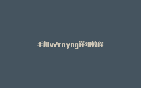 手机v2rayng详细教程-v2rayng