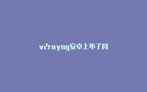 v2rayng安卓上不了网-v2rayng