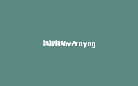 蚂蚁机场v2rayng