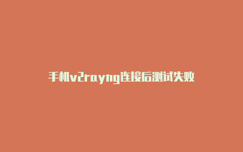 手机v2rayng连接后测试失败-v2rayng