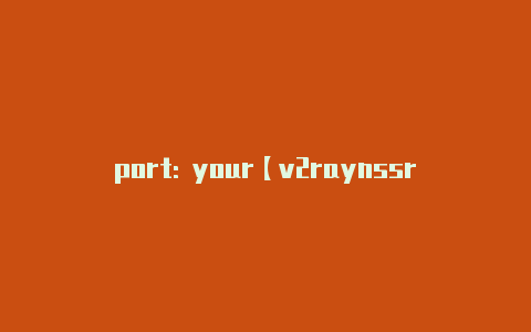 port: your【v2raynssr】