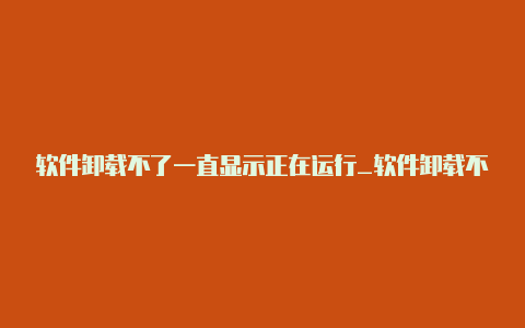 软件卸载不了一直显示正在运行_软件卸载不了怎么办 世界观天下【安卓版v2rayng配置分享】