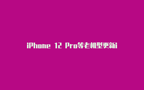 iPhone 12 Pro等老机型更新iOS 1571后出错【v2rayng购买渠道】