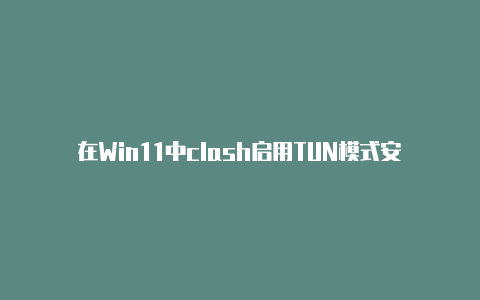 在Win11中clash启用TUN模式安装失败的解决方法【v2rayng 更新订阅空白】-v2rayng