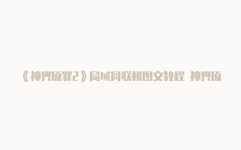 《神界原罪2》局域网联机图文教程 神界原罪2怎么联机【v2rayn更新订阅】